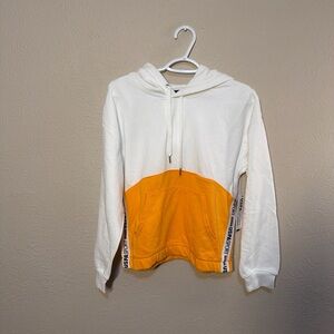 U.S. Polo Assn. White and Orange Hoodie